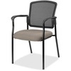 Lorell Mesh Back Stackable Guest Chair - Black Frame - 1 Each
