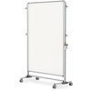 Ghent Partition - 46.5" (3.9 ft) Width x 65" (5.4 ft) Height - White Porcelain Surface - Aluminum Frame - Rectangle - Floor Standing - Magnetic - Asse
