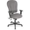 Eurotech 4x4xl High Back Task Chair - Pewter Fabric Seat - Pewter Fabric Back - 5-star Base - 1 Each