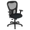 Eurotech Apollo Synchro High Back Chair - Ebony Fabric Seat - 5-star Base - 1 Each