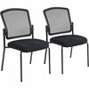 Eurotech Dakota 2 Guest Chair - Midnight Fabric Seat - Steel Frame - Four-legged Base - 1 Each