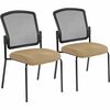 Eurotech Dakota 2 Guest Chair - Beige Fabric Seat - Steel Frame - Four-legged Base - 1 Each
