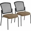 Eurotech Dakota 2 Guest Chair - Toast Fabric Seat - Steel Frame - Four-legged Base - 1 Each