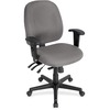 Eurotech 4x4 Task Chair - Pewter Fabric Seat - Pewter Fabric Back - 5-star Base - 1 Each