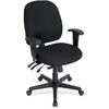 Eurotech 4x4 Task Chair - Ebony Fabric Seat - Ebony Fabric Back - 5-star Base - 1 Each