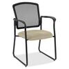 Eurotech Dakota 2 Sled Base Guest Chair - Travertine Fabric Seat - Steel Frame - 1 Each