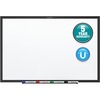 Quartet Classic Magnetic Whiteboard - 96" (8 ft) Width x 48" (4 ft) Height - White Painted Steel Surface - Black Aluminum Frame - Horizontal/Vertical 