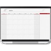 Quartet Prestige 2 Magnetic Monthly Calendar Board - Monthly - 1 Month - Graphite, White - Steel - 24" Height x 36" Width - Erasable, Stain Resistant,