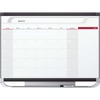 Quartet Prestige 2 Magnetic Monthly Calendar Board - Monthly - 1 Month - Graphite, White - Steel - 36" Height x 48" Width - Erasable, Ghost Resistant,