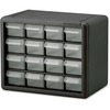 Akro-Mils 16-Drawer Plastic Storage Cabinet - 16 Drawer(s) - 8.5" Height x 6.4" Width10.5" Length - Floor - Stackable, Finger Grip, Unbreakable - Blac