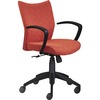 9 to 5 Seating Fabric Mid-Back Management & Task Seating - Black Leather Seat - Black Leather Back - 5-star Base - 1 Each