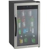 Avanti BCA306SSIS 3.0 Cubic Foot Beverage Cooler - 3 ft³ - Auto-defrost - Reversible - 3 ft³ Net Refrigerator Capacity - 120 V AC - Silver - LED Light