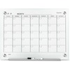 Quartet Infinity Glass Glass Dry-Erase Calendar Board - Monthly - 1 Month - White - Tempered Glass - 18" Height x 24" Width - Magnetic, Durable, Stain