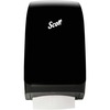 Scott Scott Scottfold Folded Towel Dispenser - 18.8" Height x 10.7" Width x 5.5" Depth - Black - Key Lock, Translucent, See-through Design - 1 Each