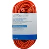 Compucessory Heavy-duty Indoor/Outdoor Extension Cord - 16 Gauge - 125 V AC13 A - Orange - 100 ft Cord Length - 1