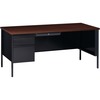 Lorell Fortress Series Left-Pedestal Desk - For - Table TopRectangle Top x 66" Table Top Width x 30" Table Top Depth x 1.12" Table Top Thickness - 29.