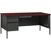 Lorell Fortress Series Left-Pedestal Desk - For - Table TopRectangle Top x 66" Table Top Width x 30" Table Top Depth x 1.12" Table Top Thickness - 29.