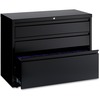 Lorell 36" Box/Box/File Lateral File Cabinet - 36" x 18.6" x 28" - 3 x Drawer(s) for Box, File - A4, Legal, Letter - Lateral - Hanging Rail, Locking D