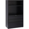 Lorell File/File Lateral File Combo Unit - 36" x 18.6" x 60" - 2 x Shelf(ves) - 3 x Drawer(s) for Box, File - Legal, Letter, A4 - Lateral - Cable Mana