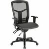 Lorell Executive Mesh High-Back Swivel Office Chair - Black Mesh Seat - Black Steel, Plastic Frame - 5-star Base - 1 Each