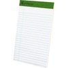 TOPS Recycled Perforated Jr. Legal Rule Pads - 50 Sheets - 0.28" Ruled - 15 lb Basis Weight - 5" x 8" - Environmentally Friendly, Perforated - Recycle