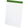 TOPS Recycled Perforated Legal Writing Pads - 50 Sheets - 0.34" Ruled - 15 lb Basis Weight - 8 1/2" x 11 3/4" - Environmentally Friendly, Perforated -