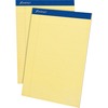 Ampad Writing Pad - 50 Sheets - Stapled - 0.25" Ruled - 15 lb Basis Weight - Letter - 8 1/2" x 11"8.5" x 11.8" - Canary Paper - Dark Blue Binding - Mi