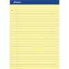 Ampad Double Sheet Writing Pad - 100 Sheets - 0.28" Ruled - 15 lb Basis Weight - Letter - 8 1/2" x 11"8.5" x 11.8" - Canary Yellow Paper - Micro Perfo