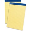Ampad Writing Pad - 50 Sheets - Stapled - 0.34" Ruled - 15 lb Basis Weight - Letter - 8 1/2" x 11"8.5" x 11.8" - Canary Yellow Paper - Dark Blue Bindi