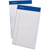 Ampad Perforated Ruled Pads - 50 Sheets - Stapled - 0.28" Ruled - 20 lb Basis Weight - 5" x 8" - White Paper - White Cover - Sturdy Back, Header Strip
