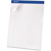 Ampad Basic Perforated Writing Pads - 50 Sheets - Stapled - 0.34" Ruled - 15 lb Basis Weight - 8 1/2" x 11 3/4" - White Paper - White Cover - Sturdy B