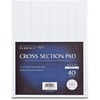 Ampad Graph Pad - 40 Sheets - Glue - 20 lb Basis Weight - Letter - 8 1/2" x 11" - White Paper - Chipboard Backing - 1 / Pad
