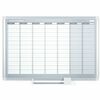 MasterVision Dry-erase Magnetic Planning Board - Weekly - 1 Week - Silver, White - Aluminum - 24" Height x 36" Width - Scratch Resistant, Ghost Resist