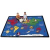 Carpets for Kids World Explorer Geography Area Rug - 69.96" Length x 99.96" Width - Rectangle