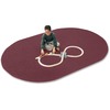 Carpets for Kids Mt. St. Helens Carpet Rug - 108" Length x 72" Width - Oval - Cranberry - Nylon