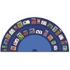 Carpets for Kids Reading/The Book Semi-circle Rug - Area Rug - 13.33 ft Length x 80" Width - Half Circle - Reading By The Book Seating