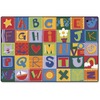 Carpets for Kids Toddler Alphabet Blocks Rug - 12 ft Length x 96" Width - Rectangle - Alphabet Blocks