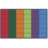 Carpets for Kids Color Rows 36-space Seating Rug - 13.33 ft Length x 100" Width - Rectangle - Colorful Rows