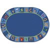 Carpets for Kids A to Z Animals Oval Area Rug - Area Rug - 113" Length x 81" Width - Oval - A to Z Animals!