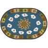 Carpets for Kids Sunny Day Learn/Play Oval Rug - 72" Length x 48" Width - Oval - Sunny Day Learn & Play, Numbers, Letter