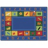 Carpets for Kids Bilingual Colorful Rectangle Rug - 100" Length x 70" Width - Rectangle - Bilingual Inner Squares