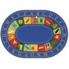 Carpets for Kids Bilingual Early Learning Oval Rug - 113" Length x 81" Width - Oval - Bilingual Inner Squares