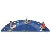 Carpets for Kids Fun With Phonics Semi-circle Rug - 11.67 ft Length x 70" Width - Half Circle - Fun With Phonics