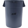 Genuine Joe 44-gallon Heavy-duty Trash Container - 44 gal Capacity - Heavy Duty, Handle - 24" Height x 31.5" Width x 24" Depth - Gray - 1 Each