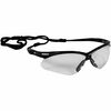 Kleenguard V30 Nemesis Safety Eyewear - Universal Size - Ultraviolet Protection - Clear Lens - Black Frame - Lightweight, Flexible, Comfortable, Scrat