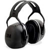 Peltor X-Series Over-The-Head X5 Earmuffs - Noise, Noise Reduction Rating Protection - Steel, Steel - Black - Lightweight, Comfortable, Cushioned, Adj