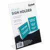 Golite nu-dell One-piece Sign Holder - 1 Each - 8.5" Width x 11" Height - Rectangular Shape - Self-standing - Acrylic - Clear