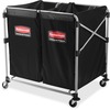Rubbermaid Commercial Collapsible X-Cart - 220 lb Capacity - 35.7" Length x 24.1" Width x 34.6" Height - Stainless Steel Frame - Black - 1 Each