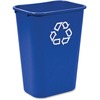 Rubbermaid Commercial Large Recycling Wastebasket - 10.30 gal Capacity - Rectangular - Sturdy - 19.9" Height x 11" Width x 15.3" Depth - Plastic - Blu