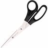 Sparco 8" Bent Multipurpose Scissors - 8" Overall Length - Bent - Stainless Steel - Black - 2 / Pack